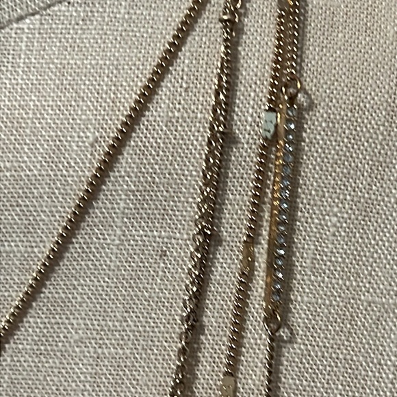 Gold Five Tiered Necklace. - Picture 4 of 7